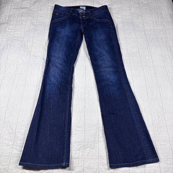 Hudson Womens 28 Signature Bootcut Jeans Dark Wash Classic Elm Y2K - Picture 1 of 9